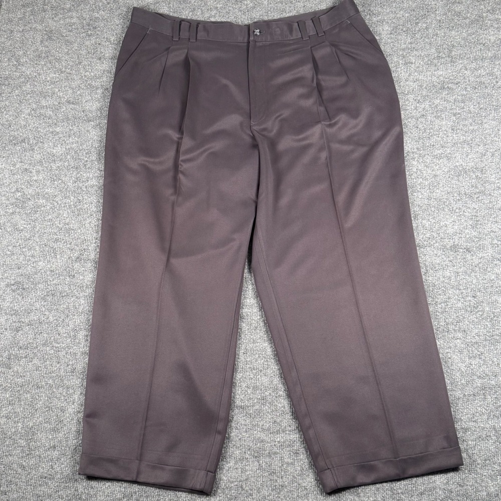 Greg Norman Men 40x27 Pleated Golf Pants Performance Sportwear Activewear Office